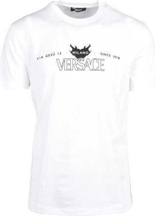 Versace T-shirts - Heren - T-shirts - Wit - L - Katoen - Tops