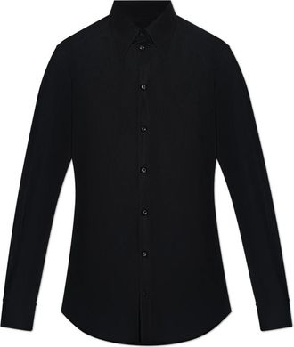 Dolce & Gabbana Klassiek katoenen overhemd - Heren - Zakelijke Overhemden - Zwart - 3XL - Katoen - Overhemden