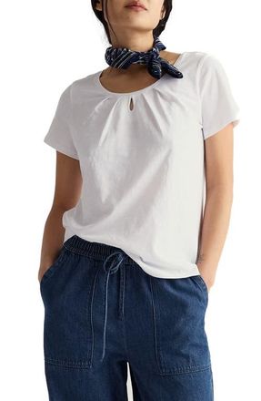Seasalt Cornwall Appletree Keyhole Organic Cotton T-Shirt at Nordstrom, Size 10 Us