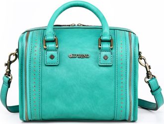 OLD TREND Mini Trunk Leather Crossbody Bag in Aqua at Nordstrom Rack