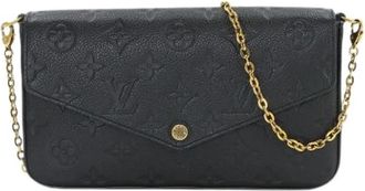 Louis Vuitton Pre-owned Monogram Empreinte Pochette - Dames - Vintage Schoudertas - Zwart - ONE Size - Leer - Vintage