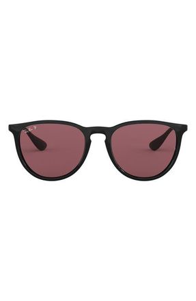 Ray-Ban 54mm Polarized Gradient Round Sunglasses in Black/Purple at Nordstrom