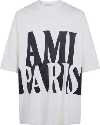 Ami Oversize Fit Short Sleeves Teeshirt With Ami