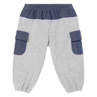 Fendi Denim Jersey Joggers - male - Fendi - Sweatpants - Gray - 18 M - Kids
