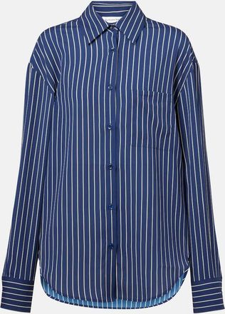 Frankie Shop Camicia Lui in seta a righe