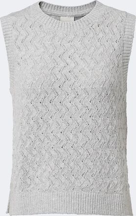 Varley Hazen pointelle cotton-blend sweater vest