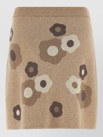 Kenzo hana dots knit skirt floral pattern