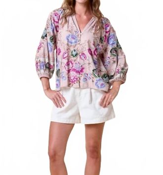 Cleobella Luella Long Sleeve Blouse In Silva Print