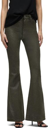 Hudson Holly Glitter High Waist Flare Jeans in Cypress Glitter at Nordstrom Rack, Size 27