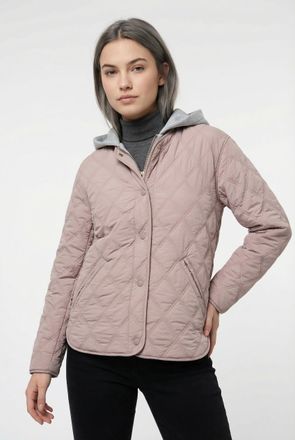Only Steppjacke ONLY ONLRISSO LIFE HOOD QUILT JACKET CC OTW, Damen, Gr. XL, adobe rose, Web, Obermaterial: 100% Polyamid, unifarben, normal, Rundhals, Jack
