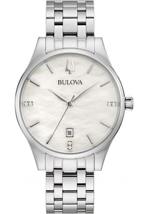 Bulova Womens 96P220 Ladies Classic Watch - Silver - One Size