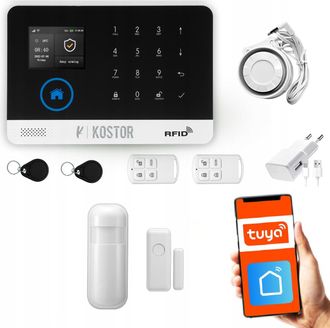 OEM Sistema De Alarma Inal&aacute;mbrico Gsm Y Wlan Kostor Serie Sad004 Con Aplicaci&oacute;n Tuya