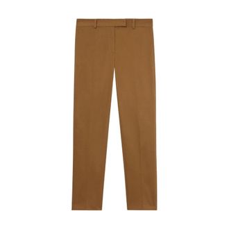 Brooks Brothers Klassieke katoenen chino - Dames - Chinos - Bruin - M - Katoen - Broeken