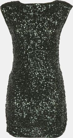 Alice & Olivia Alice + Olivia Emerald Green Sequins Bodycon Mini Dress