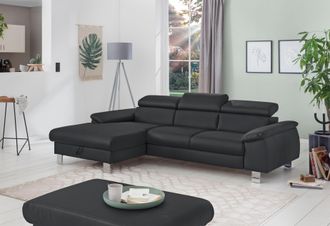 Cotta Ecksofa »Komaris L-Form, B: 244 cm« mit Kopfteilverstellung, optional Bettfunktion, Bettkasten & Licht