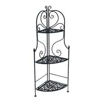 Vacchetti Vacchetti - Jessica Estanter&iacute;a De Esquina De Metal Negro 3 Estantes Cm48x33h120