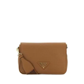 Prada Brown Leather Crossbody Bag Caramel 0 1 N Borse A Tracolla