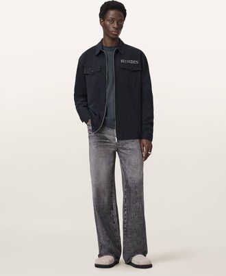 AllSaints Orbit Relaxed Fit Zip Shirt