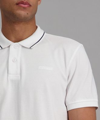 Pioneer Authentic Jeans Poloshirt, Herren, Gr. XXL, wei&szlig;, Web, Obermaterial: 100% Baumwolle, PIONEER AUTHENTIC JEANS, unifarben, normal normal, Shirts Poloshirt, mit Logo Sch