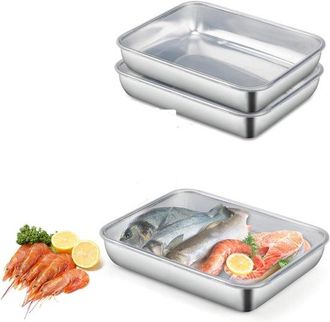 OEM Juego De 3 Recipientes Para Almacenar Alimentos Con Tapa, 2000 Ml, Libres De Bpa, De Acero Inoxidable Reutilizables Para Comidas O Refrigerios