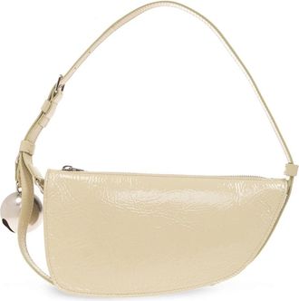 Burberry Shield Mini Schoudertas - Dames - Mini tas - Groen - ONE Size - Leer - Tassen