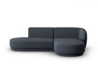 CXL by Christian Lacroix Sof&aacute; esquinero modular derecho 4 plazas de tejido chenilla azul mezcla