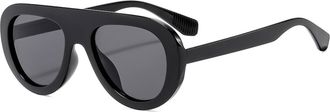 Generic Mens Vacation Outdoor Sunglasses Driving Women Commuter Sports Sun Glasses(Black)