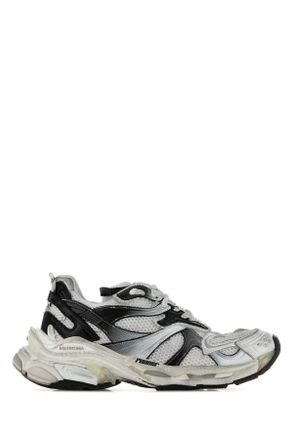 Balenciaga White Mesh Runner 2 Sneakers