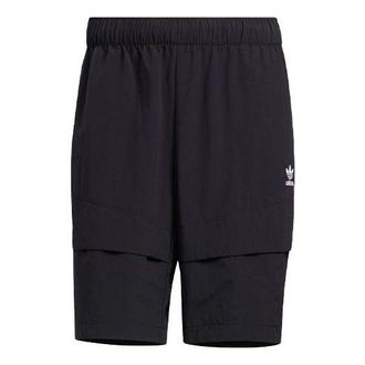 adidas originals Adicolor Shorts Solid Color Pocket Athleisure Casual Sports Black HM8035