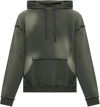 Diesel S-Pock-Hood Sweatshirt - Heren - Hoodies - Groen - 2XL - Katoen - Hoodies & sweatvesten