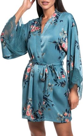 In Bloom by Jonquil Carlie Wrap Robe in Caribbean Blue at Nordstrom, Size X-Small/small