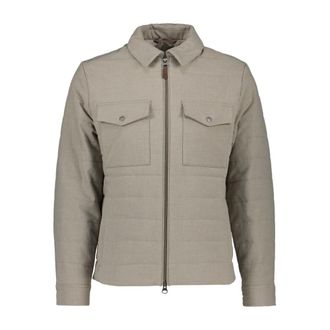 GANT Ge&iuml;soleerd Flanellen Jack - Heren - Zomerjassen - Grijs - XL - Leer - Jassen