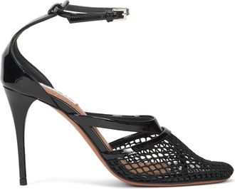Alaia Womens High-Heeled Leather Pumps Black Calfskin