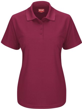 Red Kap Womens Short Sleeve Performance Knit Pocketless Core Polo