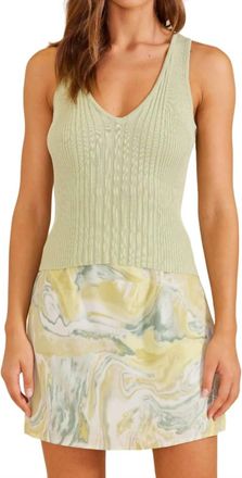 Minkpink Gaia Knit Tank In Sage
