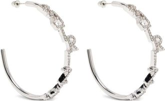 Patrizia Pepe Orecchini a cerchio con cristalli - Argento