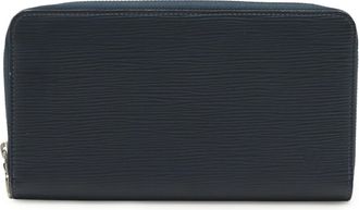 Louis Vuitton Epi Navy Blue Epi Leather Long Wallet (Bi-Fold) (Pre-Owned)