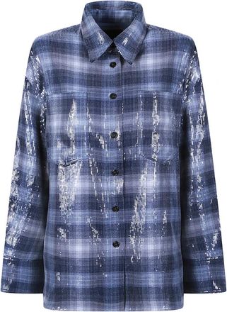 Pinko Orchidea Overshirt Jas met Lange Mouwen - Dames - Overhemden - Veelkleurig - M - Overhemden