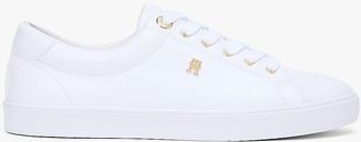 Tommy Hilfiger Womens Metallic Accent Court Sneaker - White - US 6.5 / EU 37