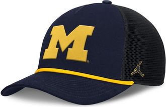 Jordan Brand Mens Jordan Brand Navy Michigan Wolverines Rise Primetime Trucker Adjustable Hat at Nordstrom, Size Medium/large
