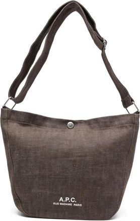 A.P.C. Besace Journal Small - Dames - Schoudertassen - Bruin - ONE Size - Katoen - Tassen
