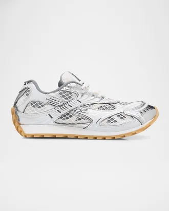 Bottega Veneta Women & apos;s Orbit Metallic Net Runner Sneakers