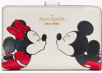 Kate Spade New York Womens Disney X New York Minnie Mouse Medium Compact Bifold Wallet - Multicolour - One Size