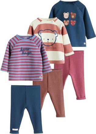 Next 6-Pack Assorted Long Sleeve Cotton T-Shirts & Leggings Set in Blue at Nordstrom, Size 0-3M