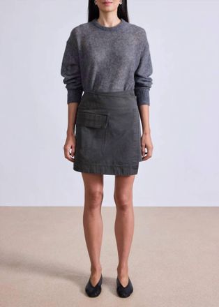 Apiece Apart Lassi Mini Cargo Skirt In Deep Olive