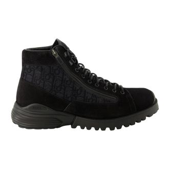 Dior Lace-up Boots, male, Black, Size: 10 US Oblique Lace-up Boots