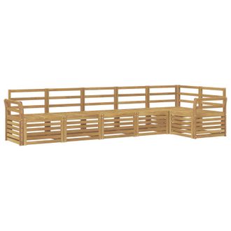 vidaXL Conjunto De Sof&aacute;s De Exterior 6 Pcs Blanco 308 X 130,5 X 73 Cm Vidaxl