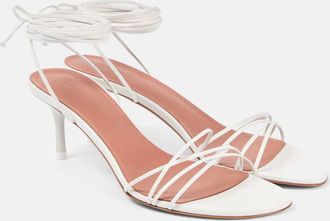 Amina Muaddi Sandali Lori 60 in pelle