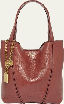 Chloé Spin Mini Tote Bag in Grained Calfskin