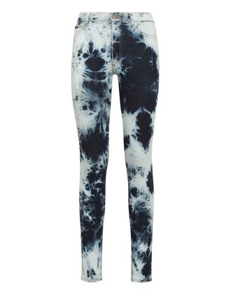 Philipp Plein High Super High Waist Jegging Bleached
